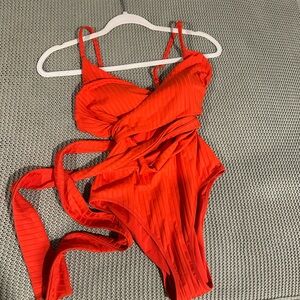 Aerie Vibrant Wrap One-Piece Swimsuit